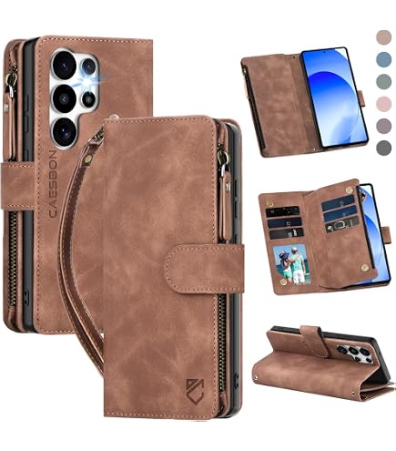 Amazon.com: XYX for Samsung Galaxy S26 Ultra Wallet Case, Brown