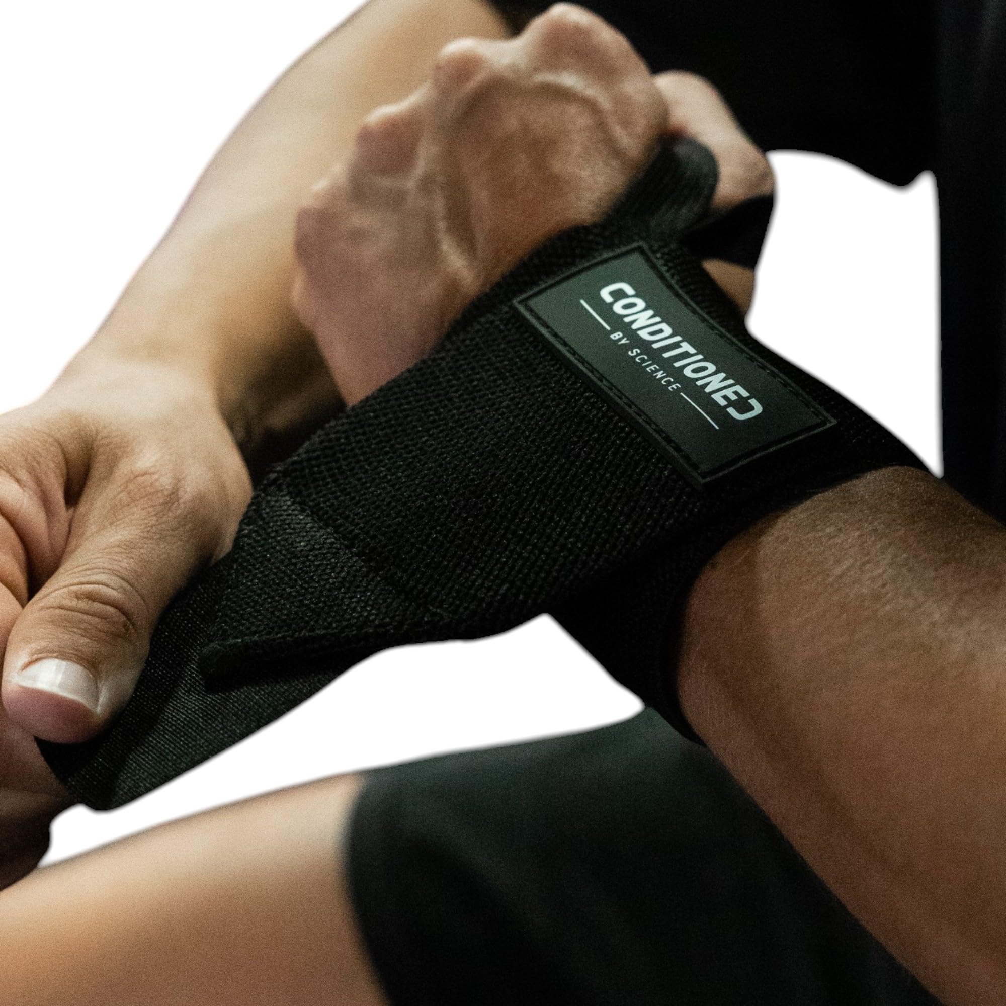 Conditioned By Science Weight Lifting Wrist Straps, Wraps with Joint Support, One Size Fits All, Sold as Pair