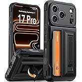 Oterkin for iPhone 17 Pro Wallet Case [4-5 Card Holder] [Kickstand] [RFID Blocking] [Full Camera Protection] [Military Grade Protection] Shockproof Rugged Phone Case for iPhone 17 Pro, Black