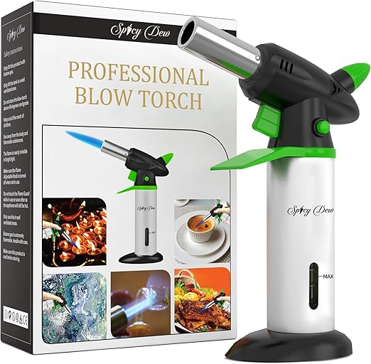 Spicy Dew Blow Torch Creme Brulee Torch Refillable