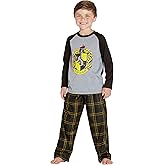Harry Potter Pajamas Little And Big Boys' Raglan Shirt And Pants Sleepwear Set- (Gryffindor, Large, 10/12)