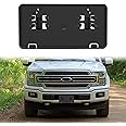 KEWISAUTO Front License Plate Frame for F150 18-20, Black Front Bumper License Plate Bracket Holder Cover for Ford F150 2018-2020 Accessories (1PCS, Replace #JL3Z-17A385-BA)