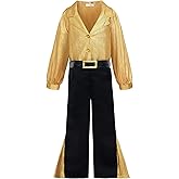 ReliBeauty Kids 70s Boys Disco Costume