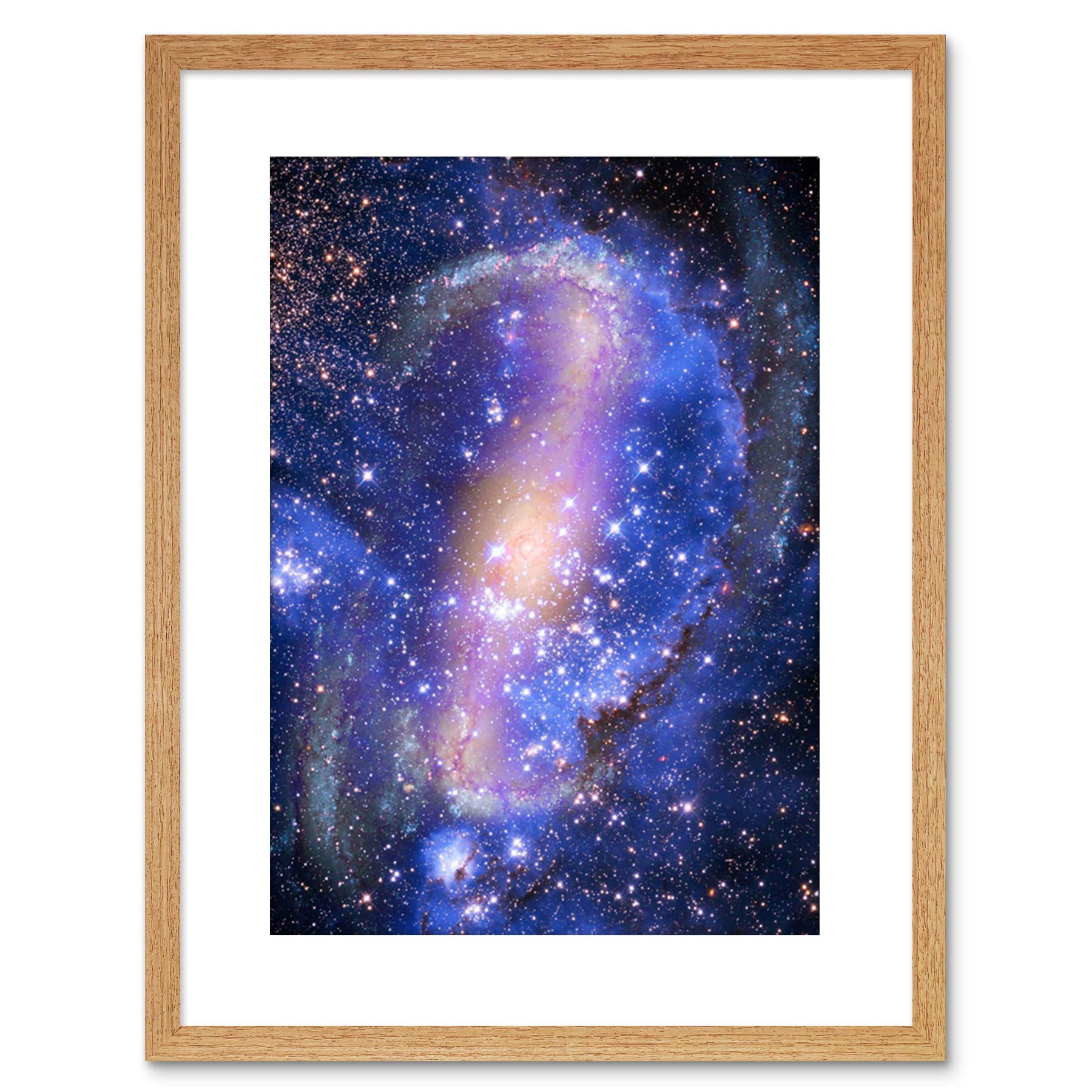 Wee Blue Coo 9x7 '' SPIRAL GALAXY NEBULA STARS SPACE FRAMED ART PRINT PICTURE PHOTO F97X1075