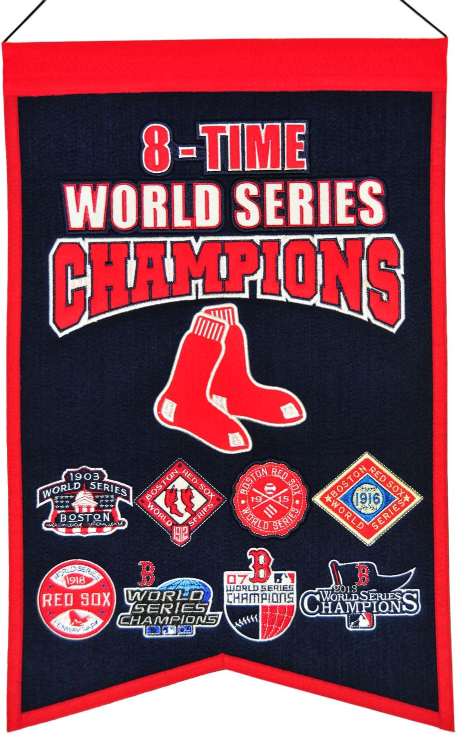Amazon Com Mlb Boston Red Sox 8 Time Ws Champions Banner Small