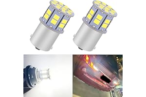 LEDYOTRY 1156 LED Bulbs White 12V-24V Super Bright Low Power p21w 7506 1141 BA15S 1003 LED Bulb for Reverse Lights, Brake Tail Lights, DRL Turn Signal Light, Rv Camper lights, Pack of 2