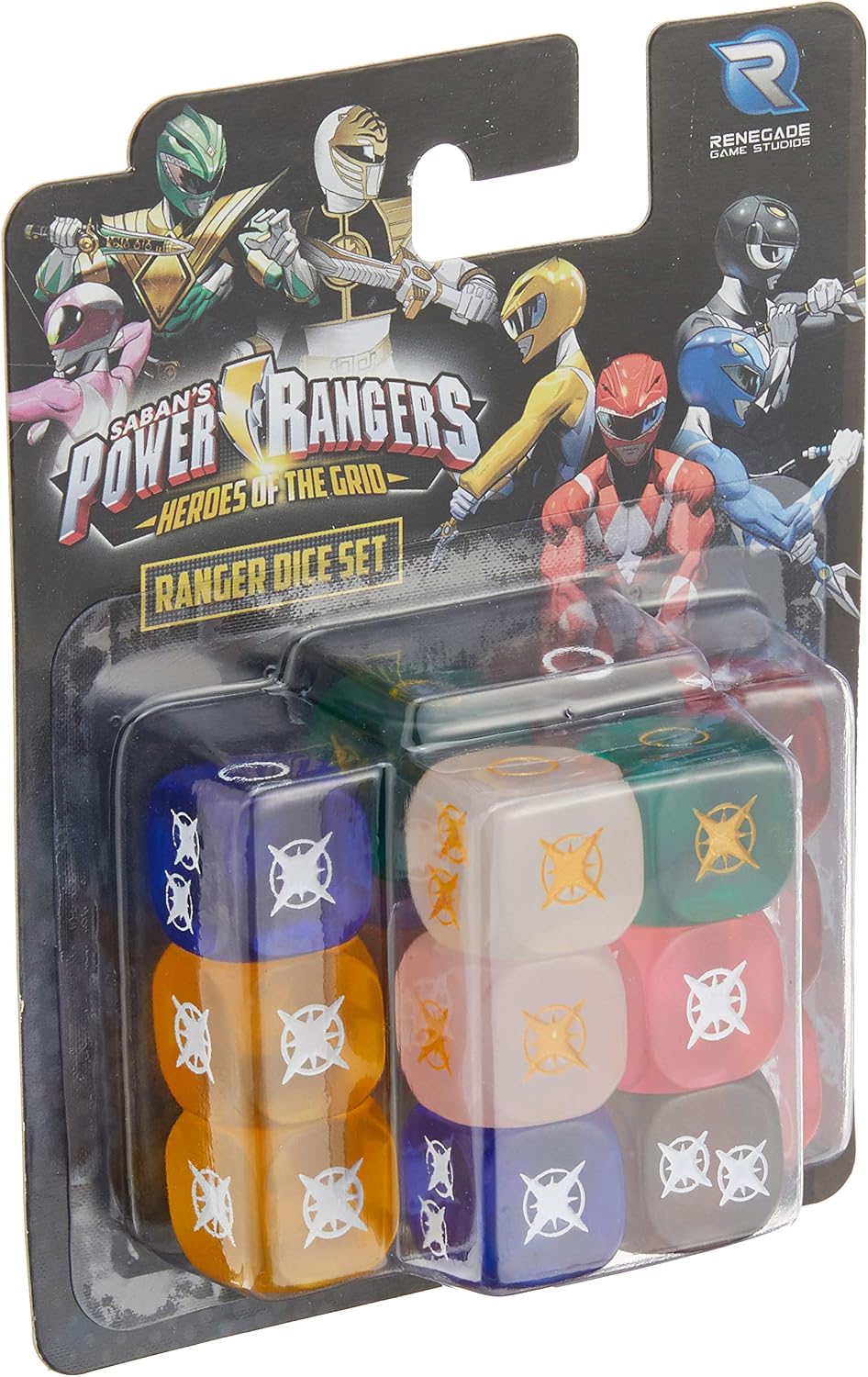 Renegade Game Studios Power Rangers: Heroes of the Grid Ranger Dice Set, Multicolour (RGS00863), Multicolor - Image 3