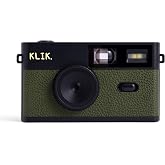 Klik Screen-Free Digital Camera | Stay Present &amp; Capture Retro Photos | 3 Vintage Film-Style Filters, 500 Shots Per Charge, Built-in Flash, USB-C Photo Transfer, Rechargeable (Green)