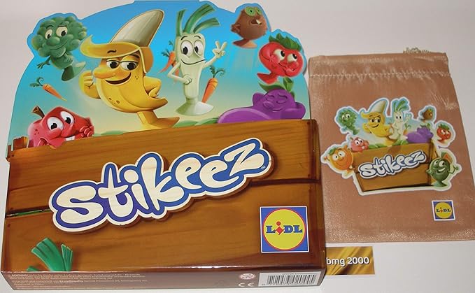 Lidl Stikeez 2018 Obst und Gemüse Sammelalbum ( leer ) und Sammelbeutel OVP und bmg2000 Aufkleber