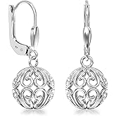 LeCalla 925 Sterling Silver Leverback Drop Earrings Lightweight Bohemia Teardrop Drop Dangle Earring for Women
