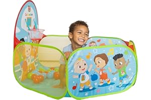 CoComelon Playground Ball Pit, Pop Up Tent with 25 Play Balls and Basketball Hoop, Toddlers 18M+
