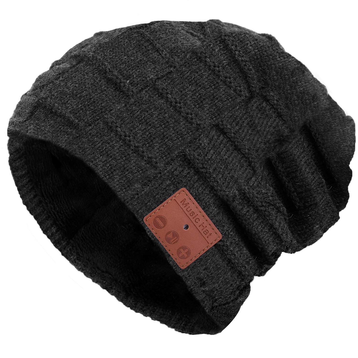 G.D.SMITH Bluetooth Beanie Hat Hand Free Wireless Music Hat Knit Cap with Speakerphone Stereo Headphone for Outdoor Sport Unique Christmas Tech Gifts for Women Men Boys and Girls Gray