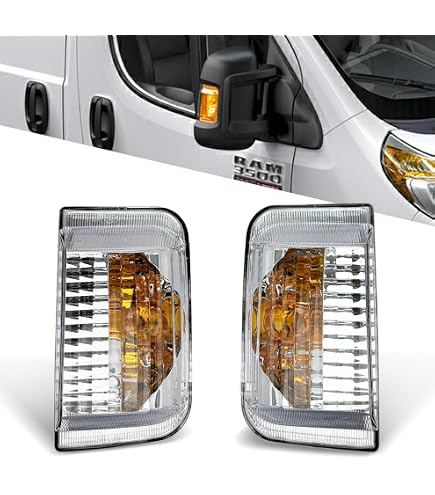 Pair Power Heated Long Arm Towing Mirrors For Ram Promaster 2010-2023 - Black