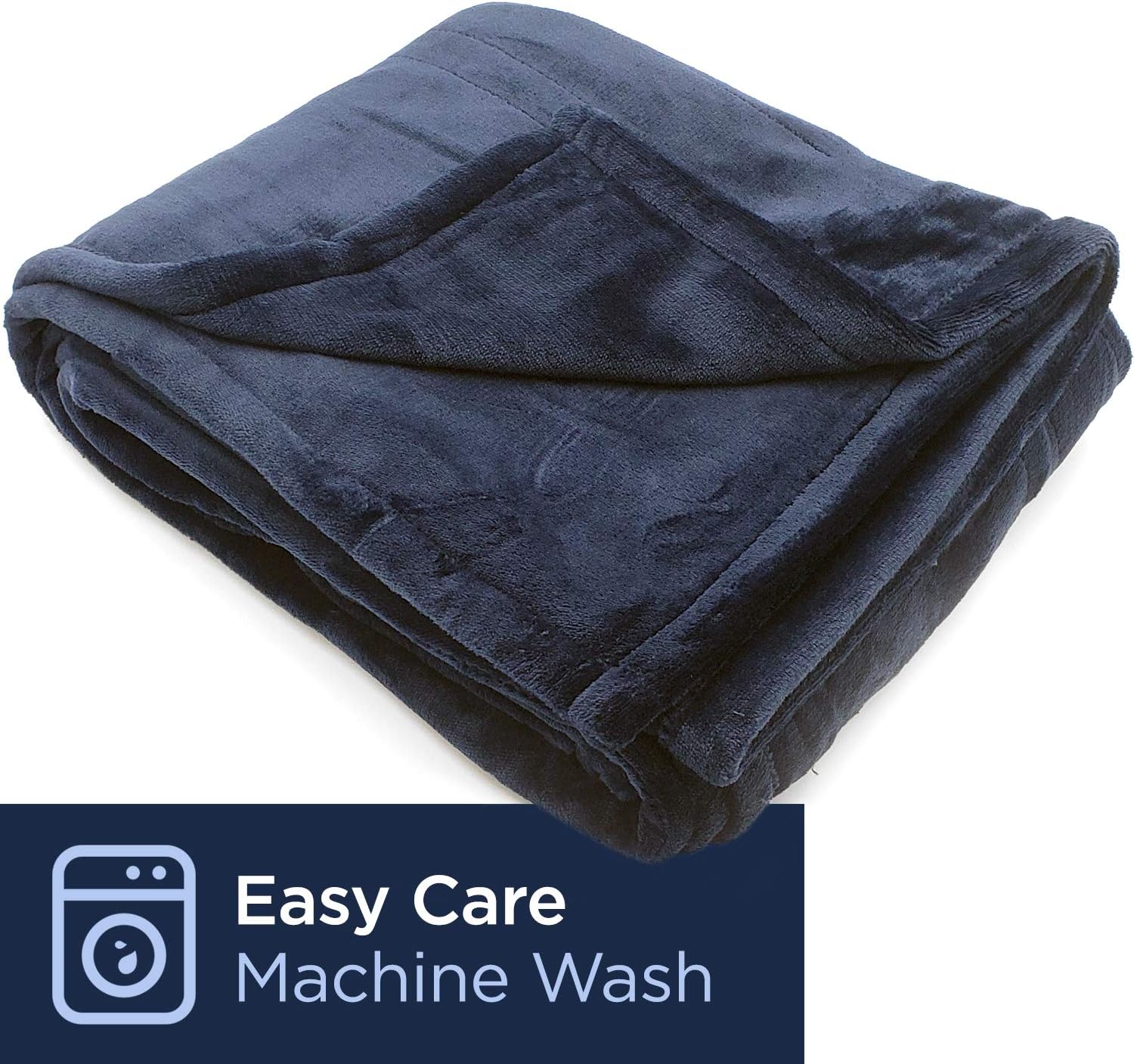 Dr Relief Electric Heated Throw Blanket Fleece with Controller, 4 Hours Auto Shut-Off, Fast Warming, Full-Body Comfort, Luxuriously Soft, Machine Washable, 50" x 60", Micromink for Cozy Couch or Bed: Kitchen & Dining