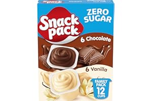 Snack Pack Zero Sugar Chocolate and Vanilla Flavored Pudding Cups, 3.25 oz., 12-Count Family Pack