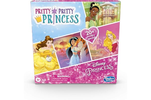 Hasbro Pretty Pretty Princess: Disney Princess Edition Board Game Featuring Disney Princesses, Jewelry Dress-Up Game for Kids