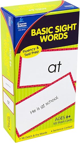 Download Basic Sight Words Flash Cards, Ages 6-9 PDF
