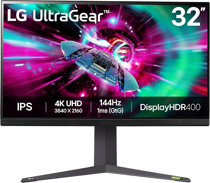 LG UltraGear 32GR93U 31.5" 4K 144Hz 1ms IPS Gaming Monitor G-Sync FreeSync
