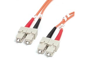 StarTech.com 2m (6.6ft) SC to SC OM1 Multimode Fiber Optic Cable, 62.5/125 Fiber Size, 10G Networks, LSZH Fiber Patch Cord (F