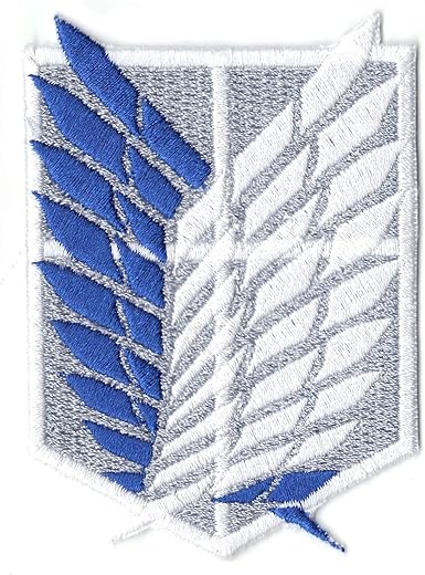 Amazon Com Anime Titan Scout Badge Patch Giant Zip Embroidered Iron On Clothing