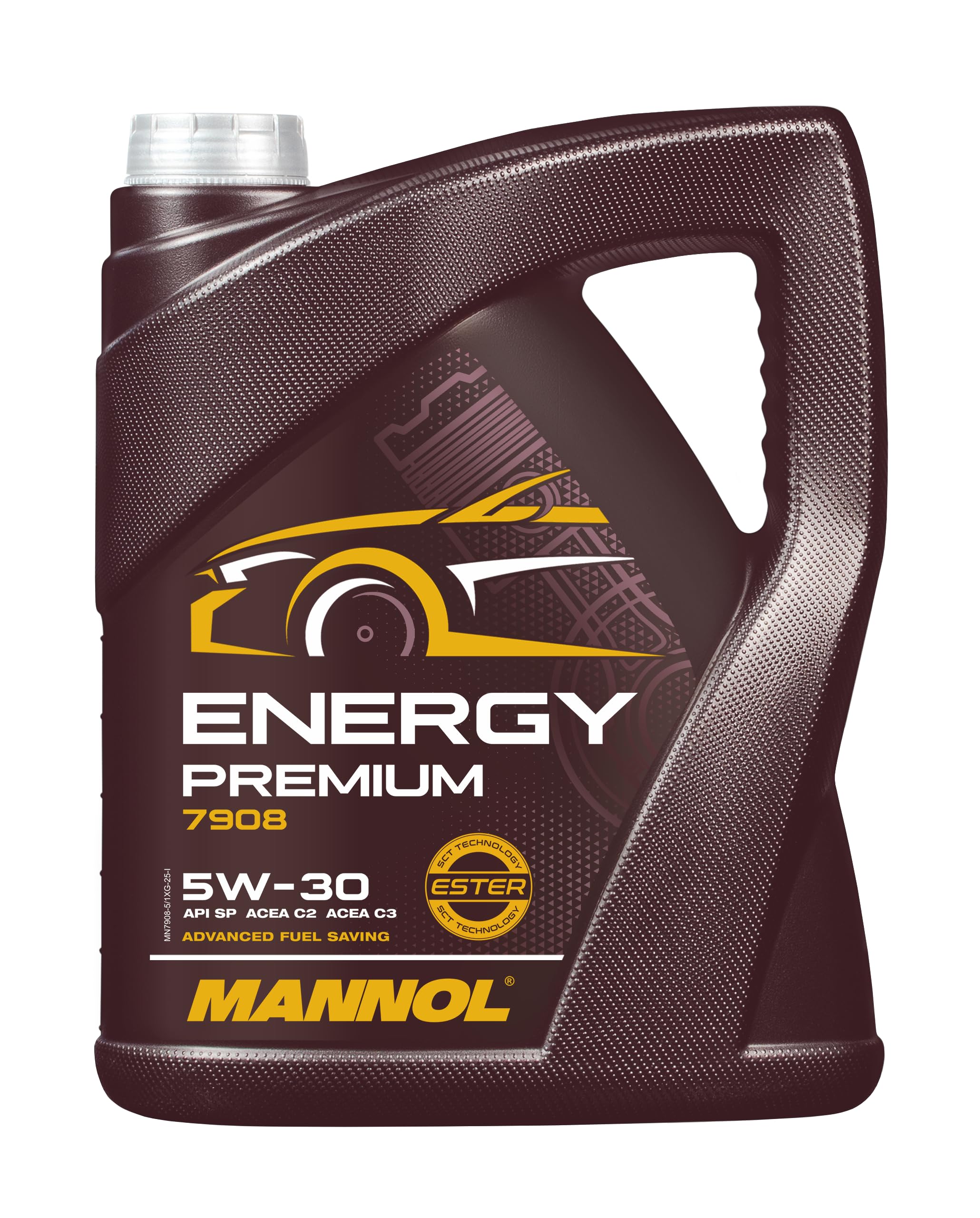 Mannol 5 Litre Energy 5W-30 Engine Oil 7908 API SN/CH-4 ACEA C2 Premium Synthetic Ester Technology