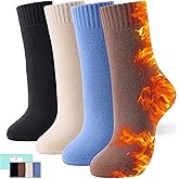 HUGSWEET Heated Thermal Socks For Women Extreme Cold Weather Winter Warm Soft Cozy Socks With Gift Box