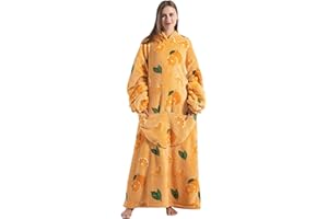 Capecage Blanket Hoodie, Long Hooded Blanket Sweatshirt as Birthday Gifts for Women Men, Long Wearable Blanket for Men Women