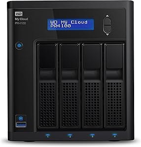 WD 24TB My Cloud Pro Series PR4100 Network Attached Storage - NAS - WDBNFA0240KBK-NESN