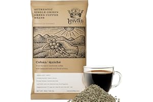 LEIVA'S COFFEE Leiva’s Unroasted Green Coffee Beans (1kg) – Coban/Quiche Single Origin Coffee w/Floral & Fresh Fruit Notes – Washed, Shade Grown Organic Guatemala Beans – Balanced, Whole Bean Unroasted Blend
