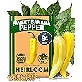 HOME GROWN Banana Pepper Seeds Pack – 94 Non-GMO Heirloom Seeds, High Germination Vegetable Seeds – Grow Sweet Pepper Seeds Indoors or Outdoor Garden (Capsicum annuum)