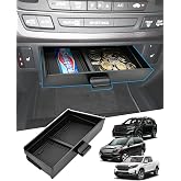 Center Console Organizer for Honda Ridgeline 2017-2026/ Pilot 2016-2022 | for Passport 2019-2025, ABS Material &amp; Anti-Slip Drawer Storage Box Insert, Hidden Cubby Organizer Only Fit Models with Cubby