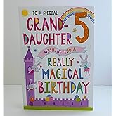 Regal Publishing Juvenile Birthday Card Age 5 Granddaughter - 9 x 6 inches -