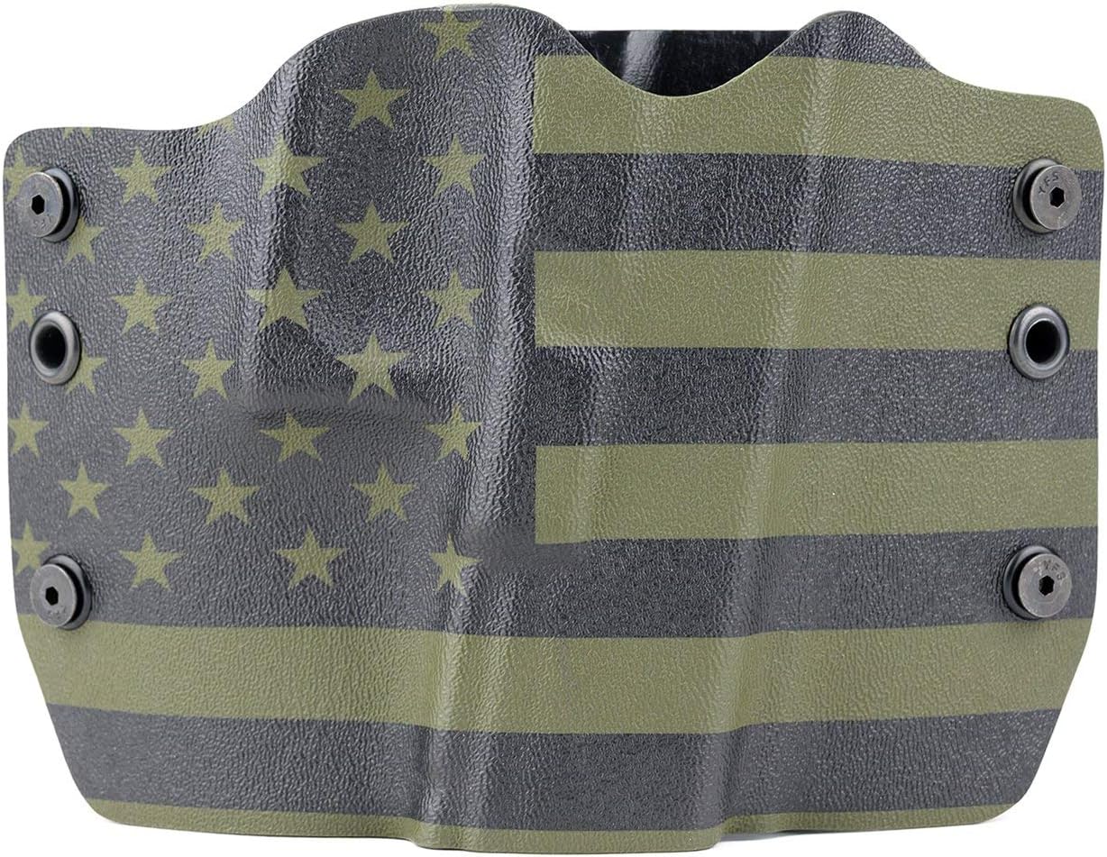 Green & Black USA Kydex OWB Holsters More Than 200 Different Handguns. Left & Right Versions Plus Speed Clips Available.