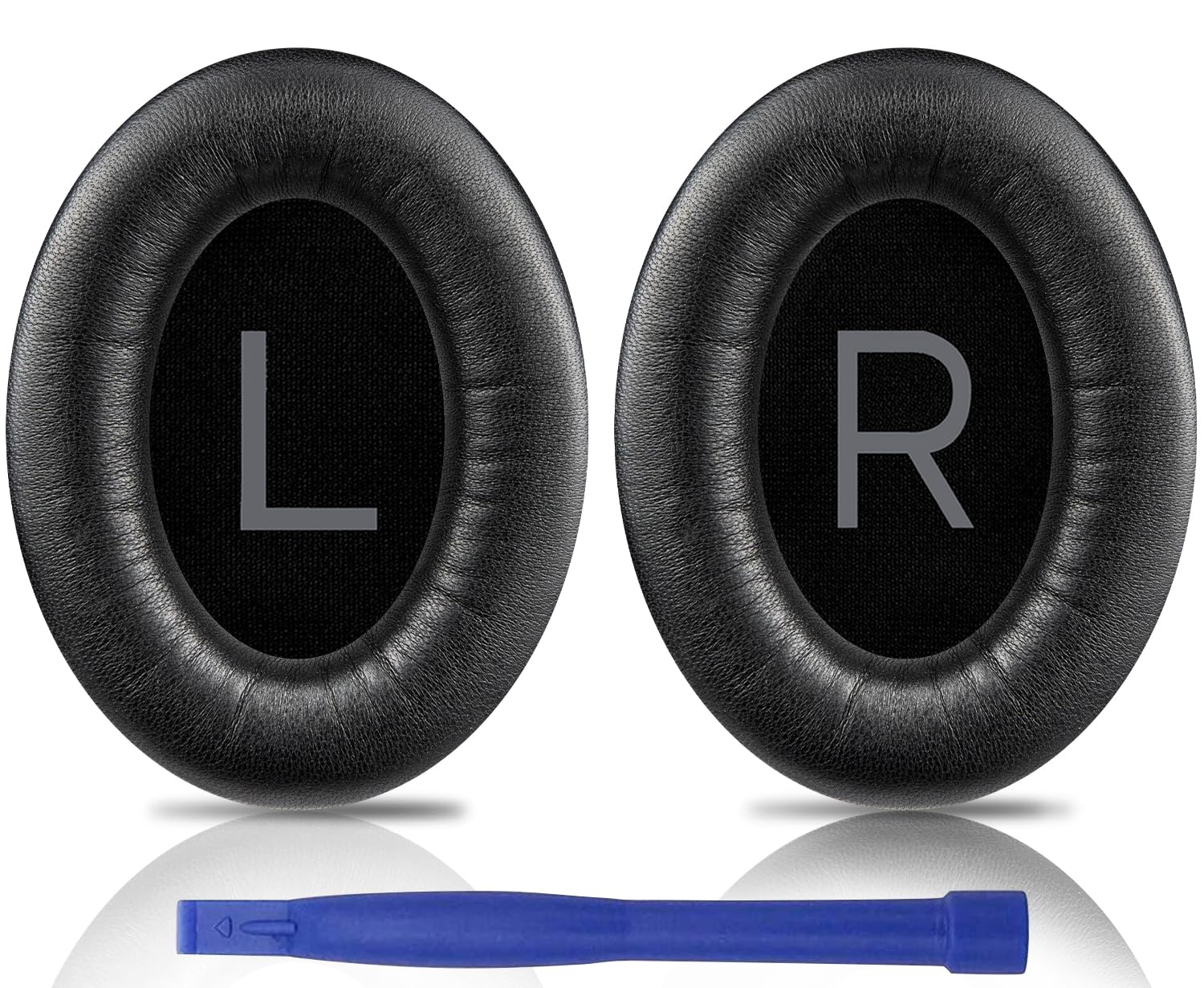 SOULWIT Lambskin Earpads Replacement for Bose QuietComfort 45 (QC45)/QuietComfort SE (QC SE)/New Quiet Comfort Wireless Over-Ear Headphones, Ear Pads Cushions with High Density Foam - Brilliant Black