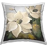 Stupell Industries Two Magnolia Blossoms Outdoor Printed Throw Pillow, 18 x 18, Green
