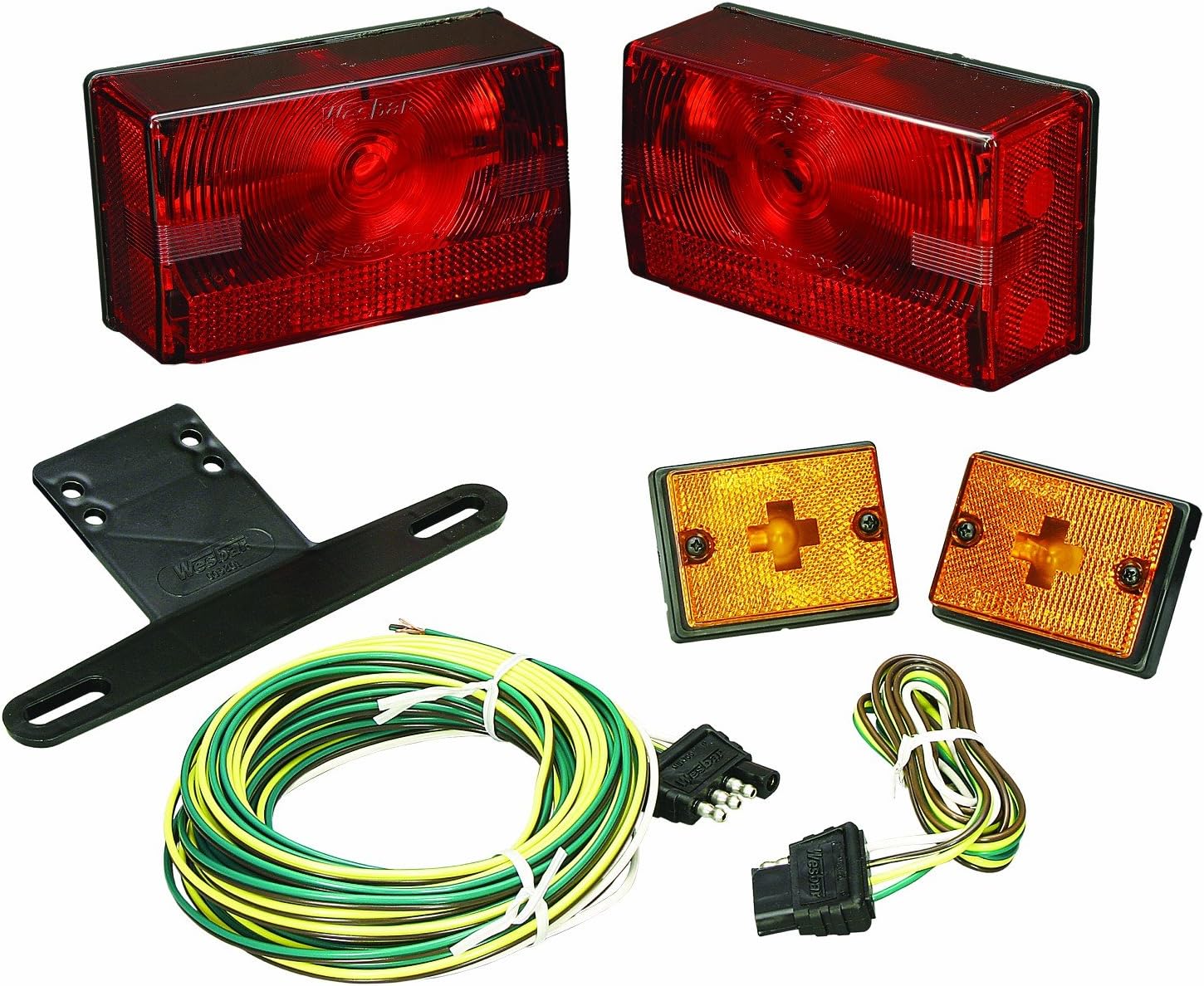 Wesbar Submersible Tail Light Kit with Side Marker Lights, Over 80Inch