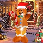 InfleasJoiy 5FT Pancake Man Inflatable Decoration with Built-in LED Lights, Christmas Outdoor Inflatable Decoration for Lawn, Yard, Garden, Patio