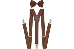 trilece Suspenders for Men, Adjustable Y Back Suspender and Bow Tie