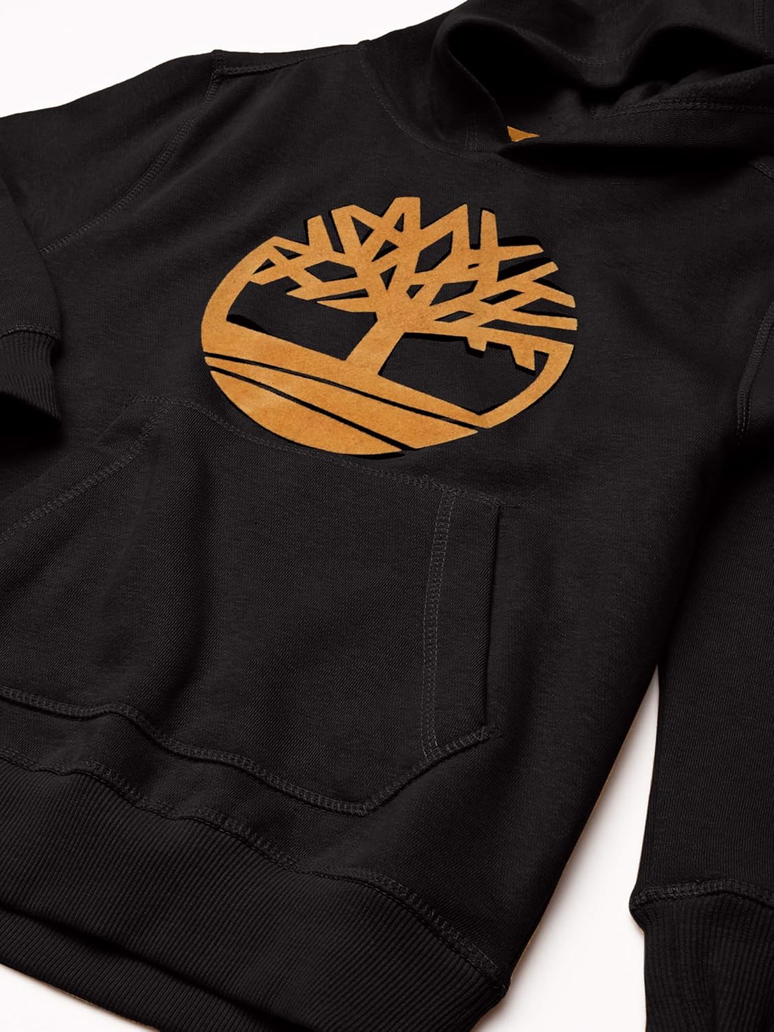 Timberland Boys' Long Sleeve Signature Logo Fleece Hoodie: Clothing