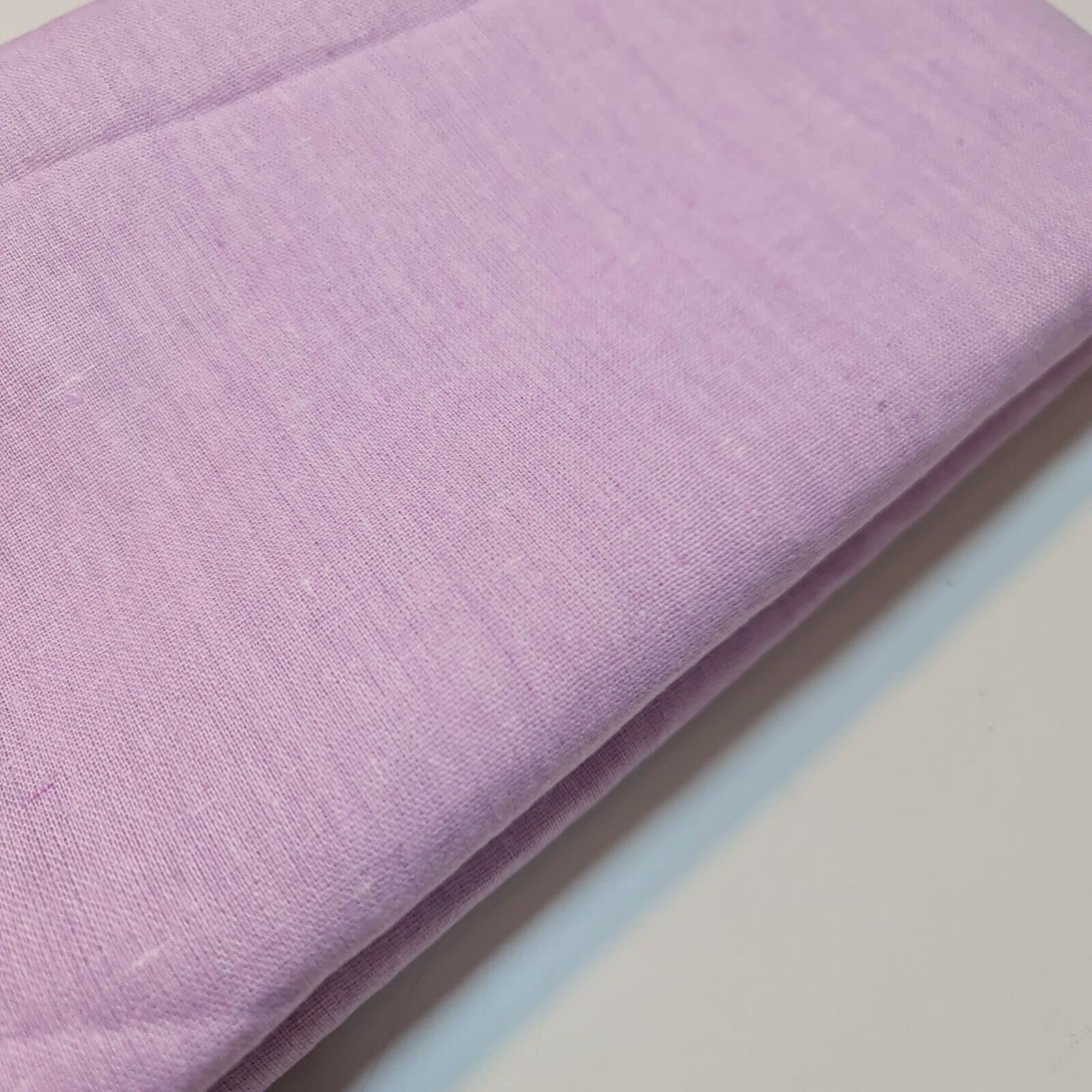 100% Cotton Calico Fabric – Medium Weight | 58" (150cm) Wide | Natural, Bleached & Dyed Options for Crafting, Dressmaking & Sewing | 1 Meter Pre-Cut (Lilac)