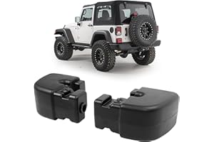 KUAFU Rear Pair Bumper End Cap Compatible with 1997-2006 Jeep Wrangler,65th Anniversary Edition Bumper Corner Protection Replacement for 55078139AA, CH1105140, CH1104140 55155761AB 55155760AB