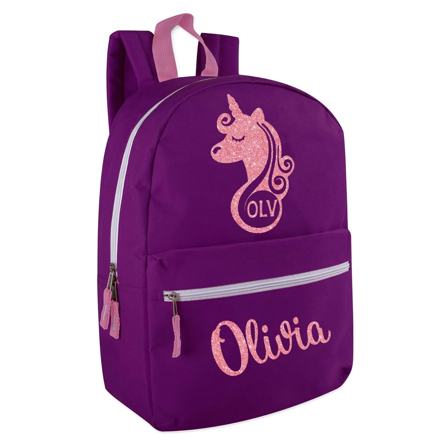 unicorn monogram backpack