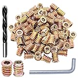 Wadayu 100pcs Threaded Inserts for Wood, Screw in
