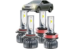 Wenicaca Camry Dedicated Accessory,Fit for 2007-2011 2012 2013 2014 2015 2016 2017 2018 Camry,6000 K Dedicated 05 H 11 L,Plug and Play,No Errors,Pack of 4