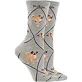 WHD Puggle Crew Socks for Women & Men | Gift for Dog Lovers, Cute Pet Socks