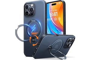 TORRAS Upgraded 360° Spin Magnetic Stand for iPhone 16 Pro Max Case, Fit for MagSafe, Military Grade Protective Case for iPhone 16 Pro Max Phone Case Ostand with Kickstand Rotatable, Black 6.9 inch