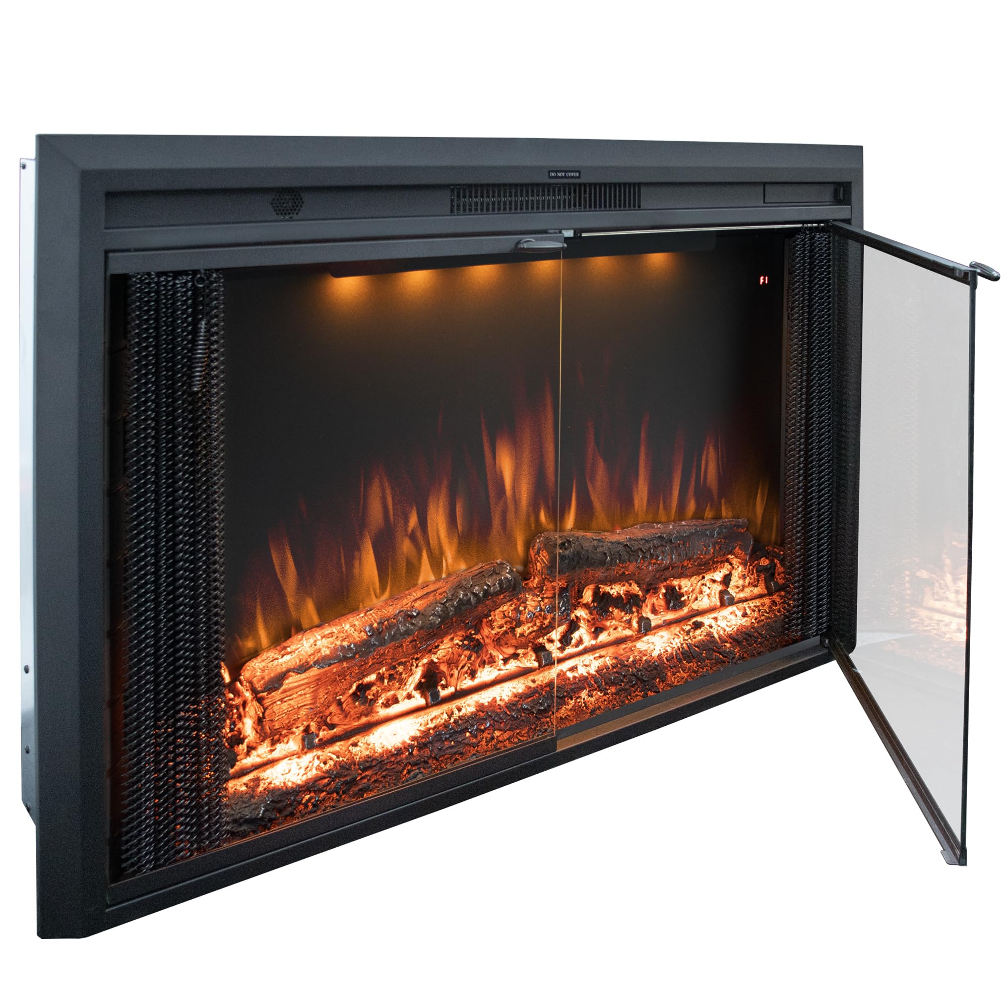 Photo 1 of ** NEW / TESTED FUNCTIONAL ** Benrocks 40'' Electric Fireplace Inserts with Glass Door, Electric Fireplace Heater with Fire Crackling Sound, Adjustable Top Light & Flame Speed, Overheating Protection, 750/1500W Black