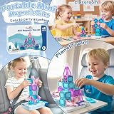 Dreamon 68 PCS Mini Magnetic Tiles Set Ice & Snow Travel Box view 5