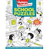 School Puzzles: Activity Book for Kids 6 and Up with Over 100 Puzzles Featuring Classrooms, Field Trips and More, Search and Find Over 1,900 Hidden Objects (Highlights Hidden Pictures)