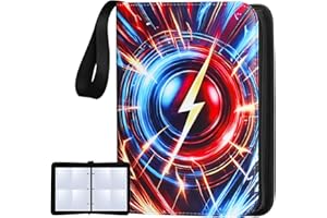 SAJOKEN 4-Pocket Trading Card Binder – Holds 440 Cards with 55 Removable Sleeves, Waterproof Card Holder Album for Standard Size Cards, Portable Collector Storage & Display Case